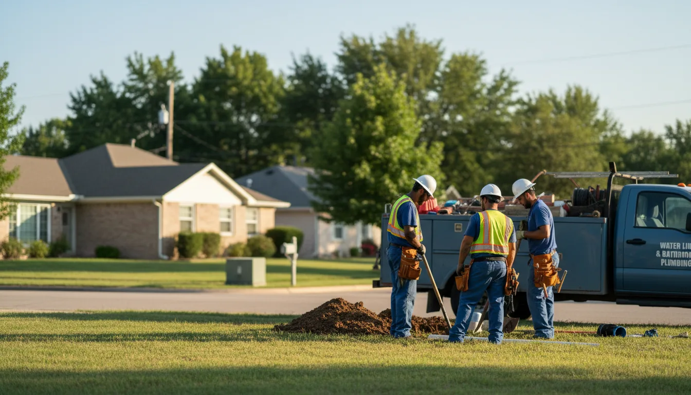 Residential water line and bathroom plumbing service in Fairfield, VA
